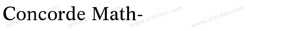 Concorde Math字体转换